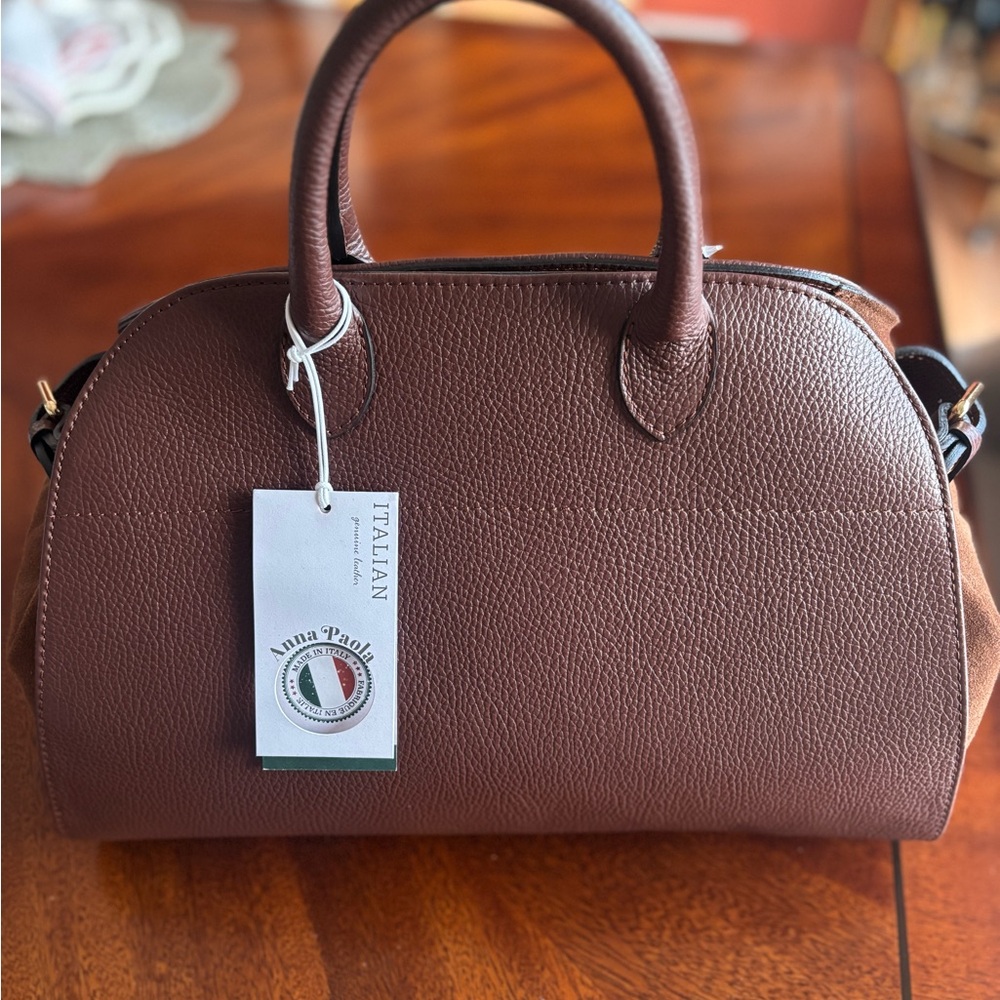 Anna Paola Brown Leather/suede Handbag